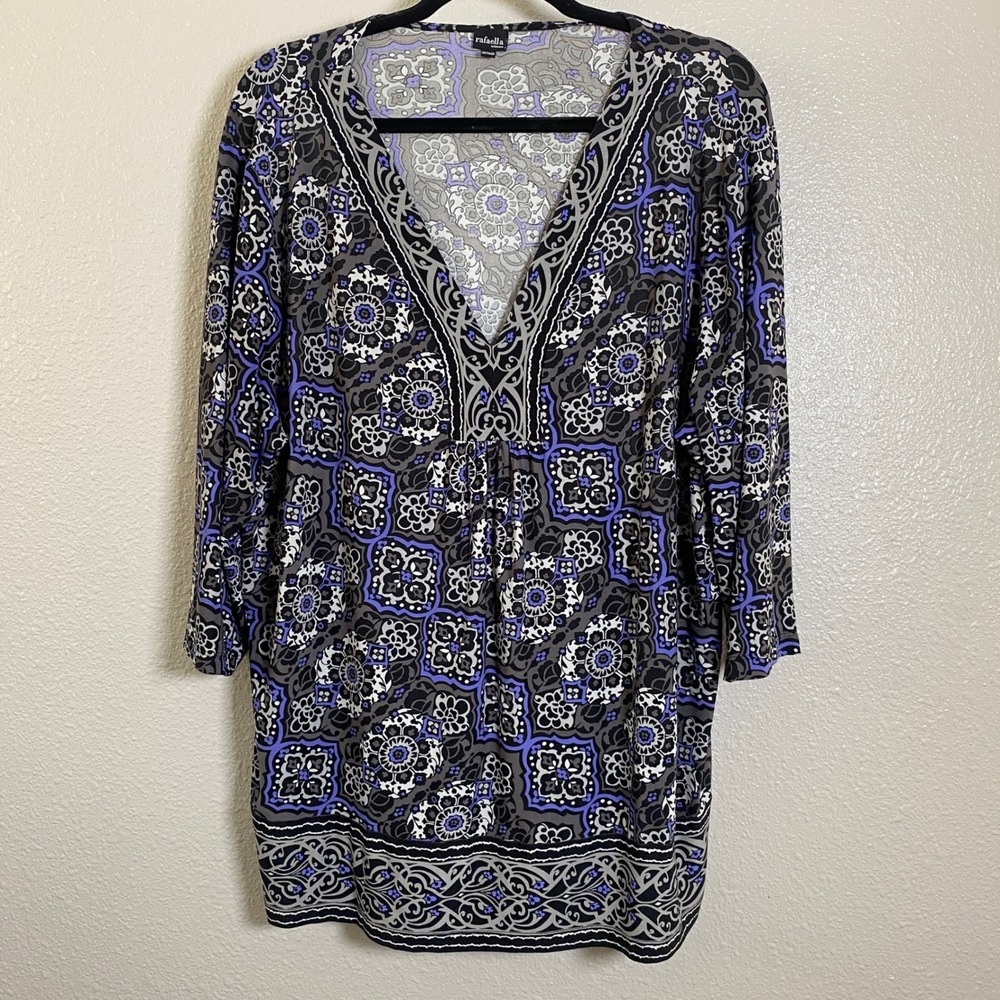 Whimsigoth Top 3X Paisley Bohemian Boho Chic Witchy Stretchy Artsy Casual Gothic